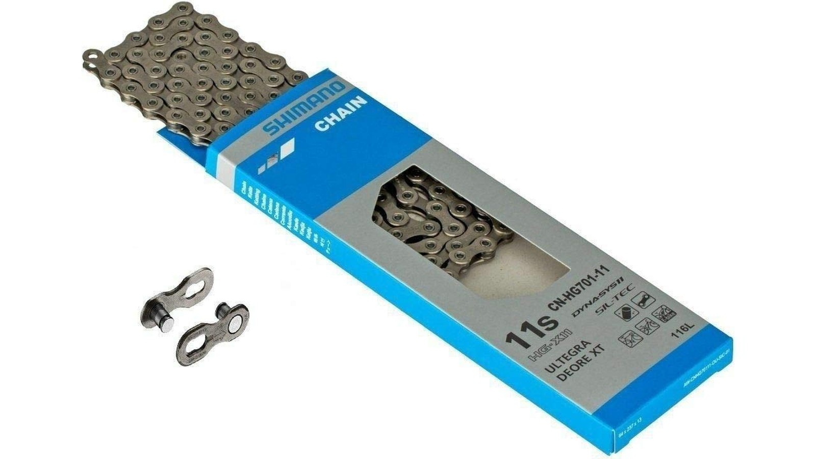Shimano Ultegra/XT CN-HG701 11-Speed Chain W/Quick Liink One Size Grey