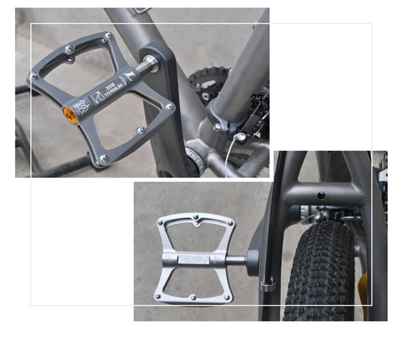 Ultralight 9/16″ Titanium Bicycle Pedals Mtb Bearing Road Bike Flat Pedals