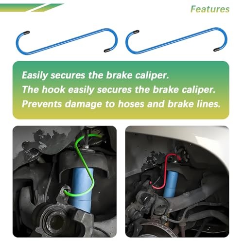Car Brake Caliper Hanger Hooks, 2PCS Durable Vehicle Brake Caliper Tool Blue