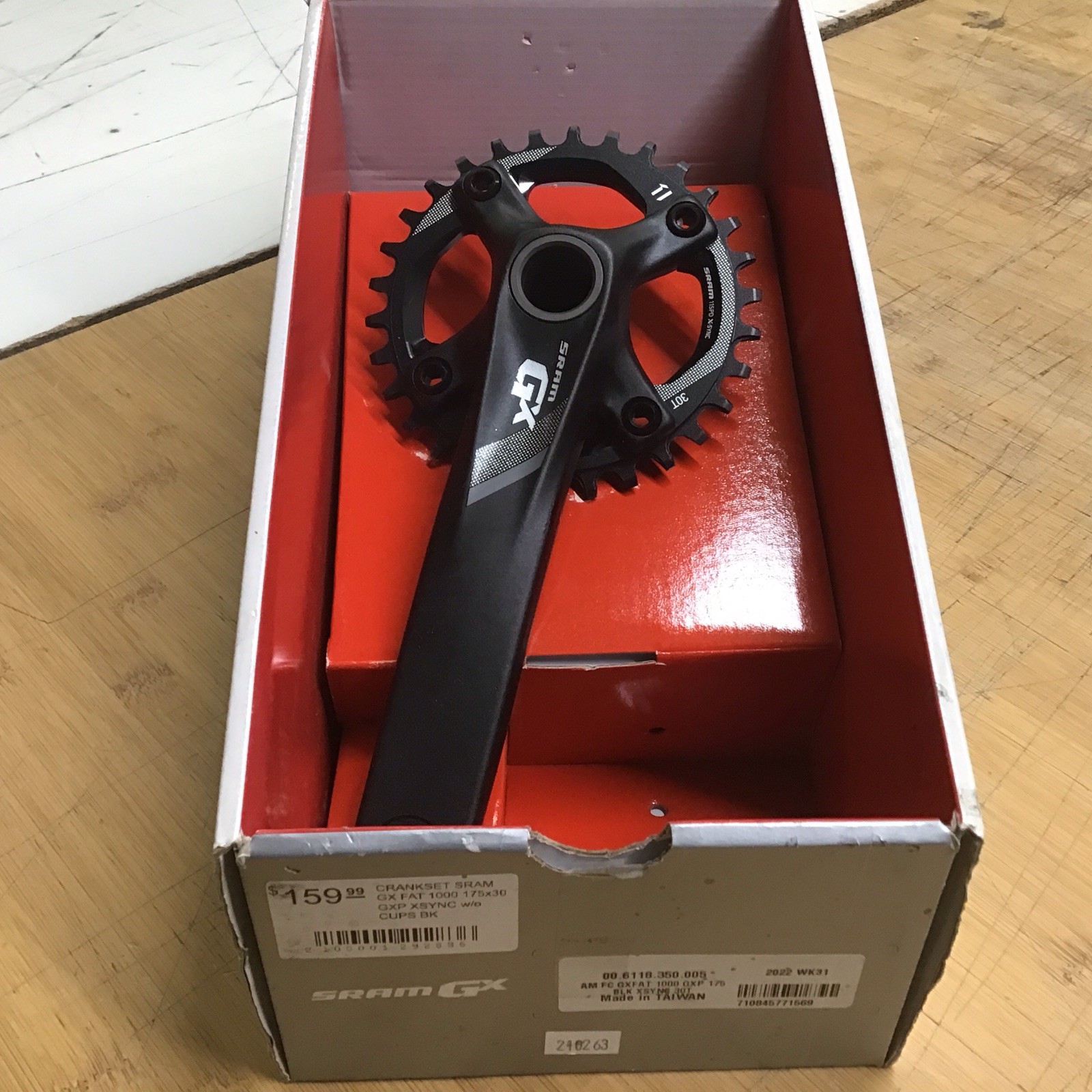 CRANKSET SRAM GX FAT 1000 175×30 GXP XSYNC w/o CUPS BK