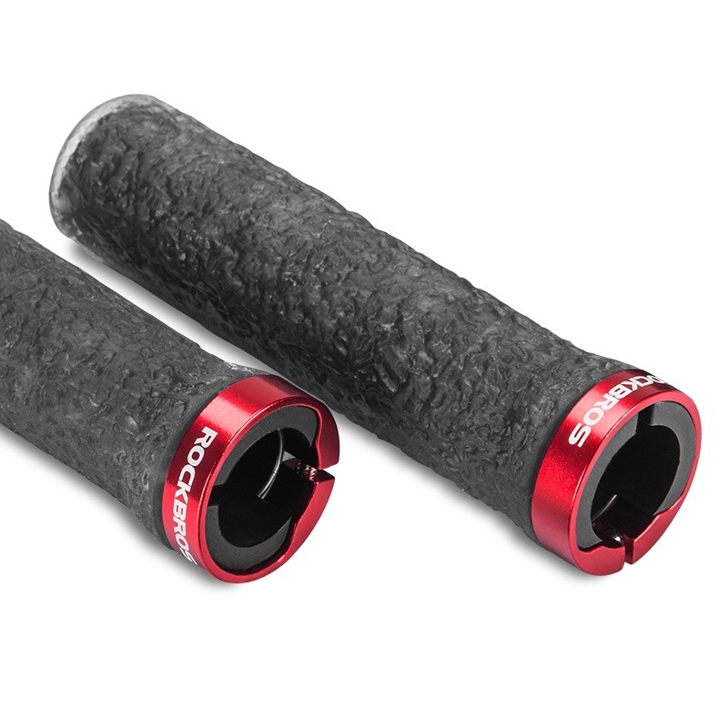 ROCKBROS Bike Handlebar Grips,Single Lock on Bike Soft Non-Slip-Rubber Hand Grip