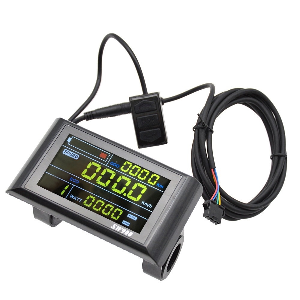 EBike 24V/36V/48V/60V SW900 Colour Display Speed Meter ControlPanel SM&WP Plug