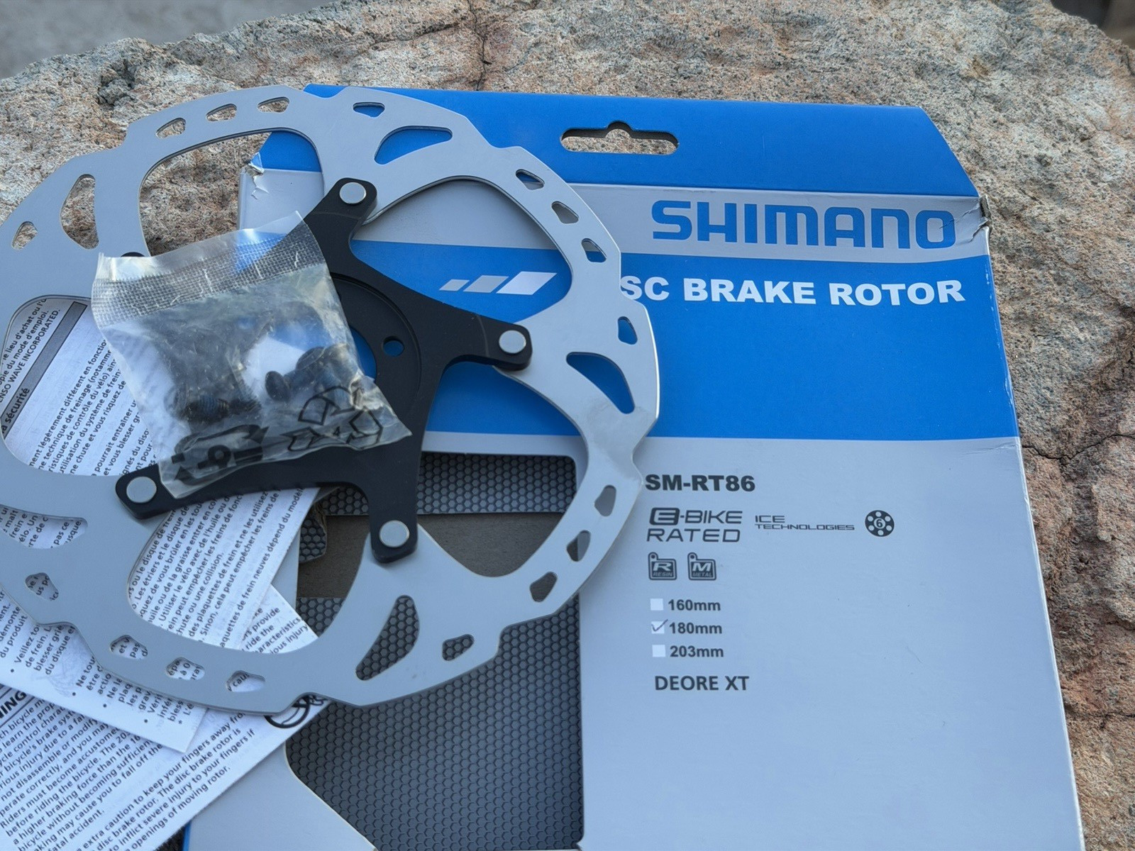 Shimano SM-RT86 Deore XT 160mm 6-Bolt Disc Brake Rotor Silver/Black