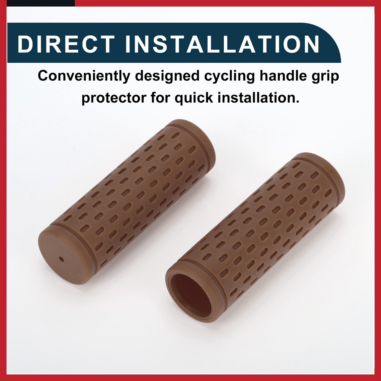 Bike Handlebar Grip Cover 90mm Lightweight MTB End Grips Protector Brown Pair