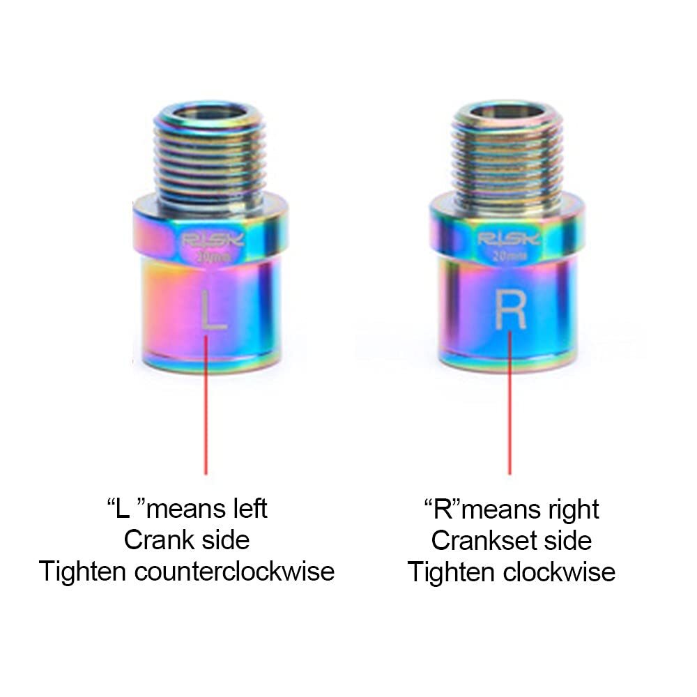 Titanium Alloy Bike Pedal Extenders 16/20mm for 9/16″ Threaded Pedals