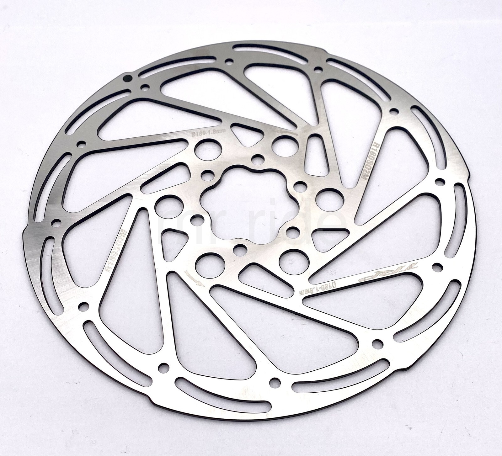 TRP R2 Disc Brake Bike Rotor, 180mm, 6-Bolt, 1.8mm Thick, Silver, R180S02M