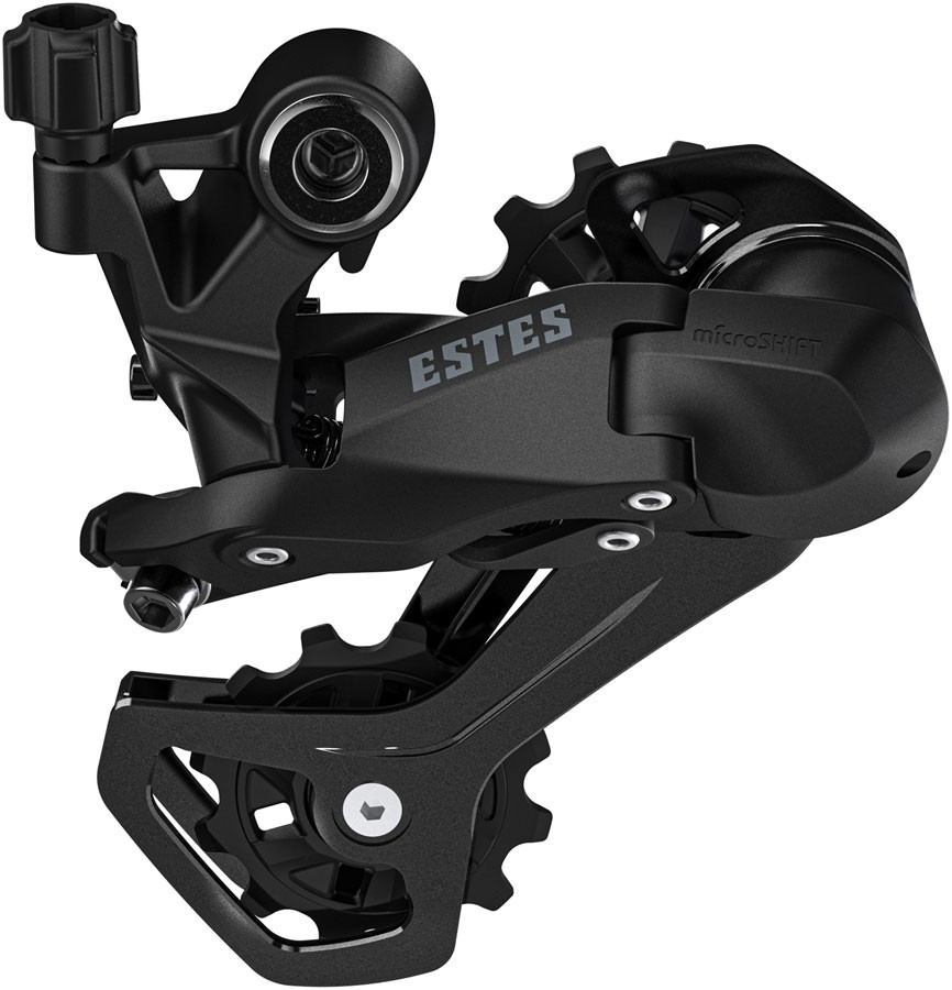 microSHIFT Estes Rear Derailleur 7-9-Speed, Medium Cage, 45t Max Cog, Black