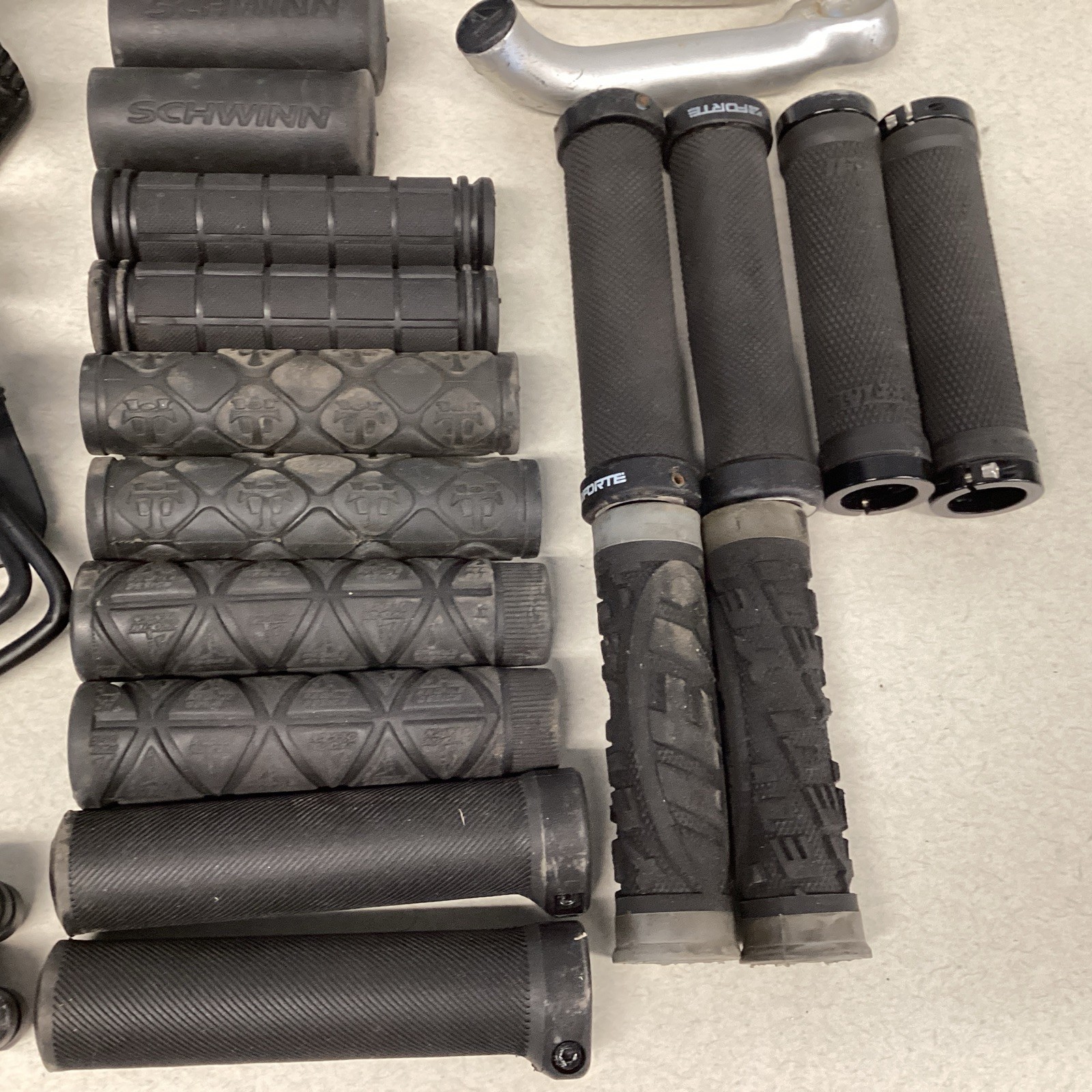 Lot Of Assorted Bicycle Parts – Grips, Bar Ends, Stem, Pedals, etc. #16