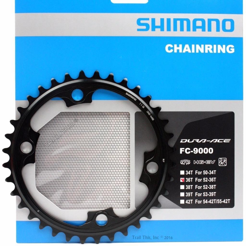 Shimano Dura-Ace FC-9000 36T 110mm 11-Speed Road Bike Chainring for 52-36T Black
