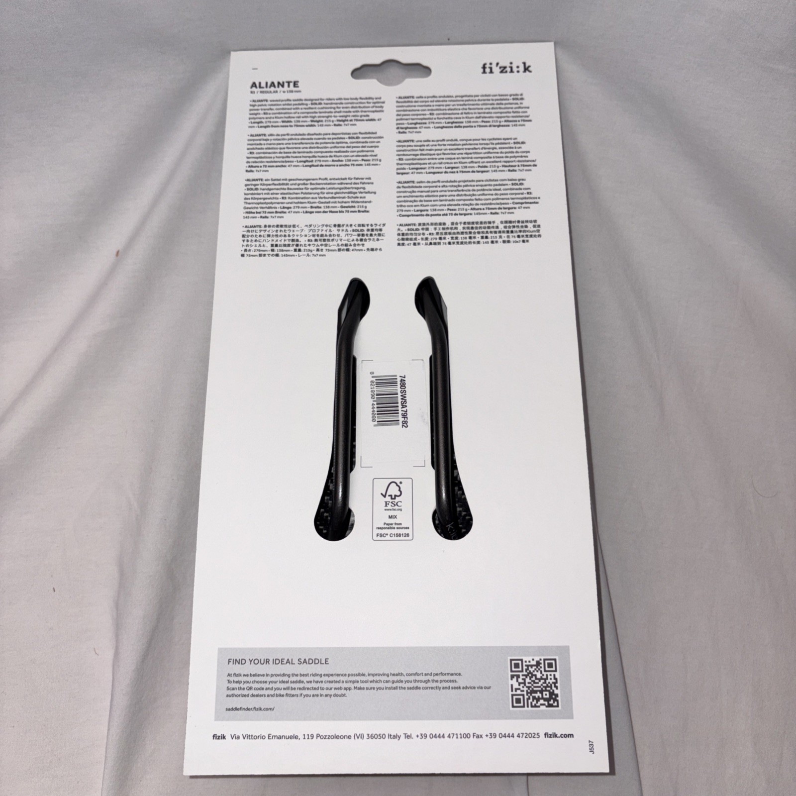 fi”zi:k Aliante R3 Racing 138mm Saddle Black