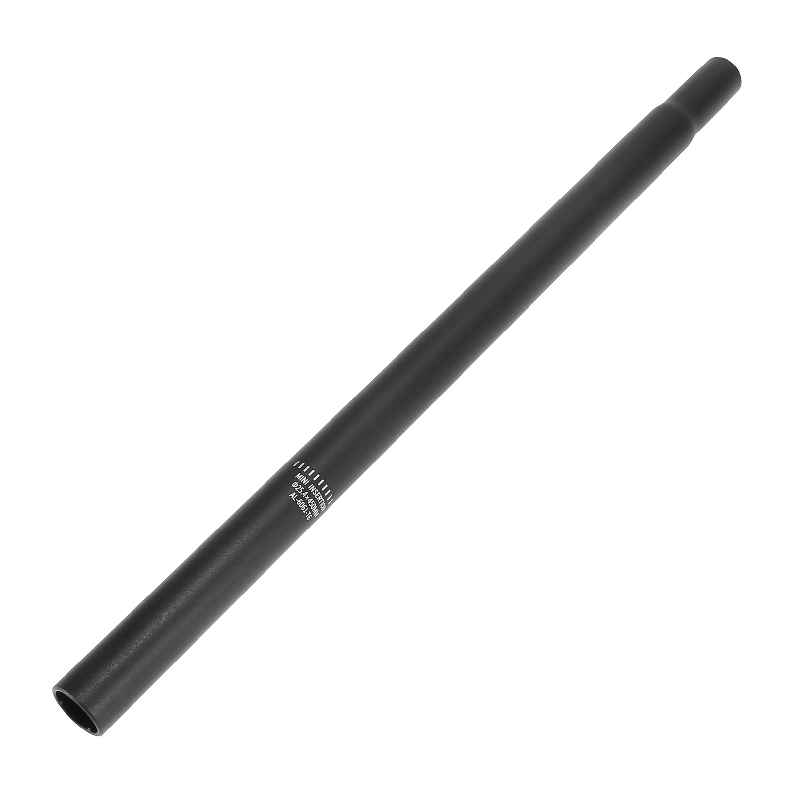 25.4x450mm Bicycle Seat Post Aluminum Alloy Seat Tube without Scale Mark Black