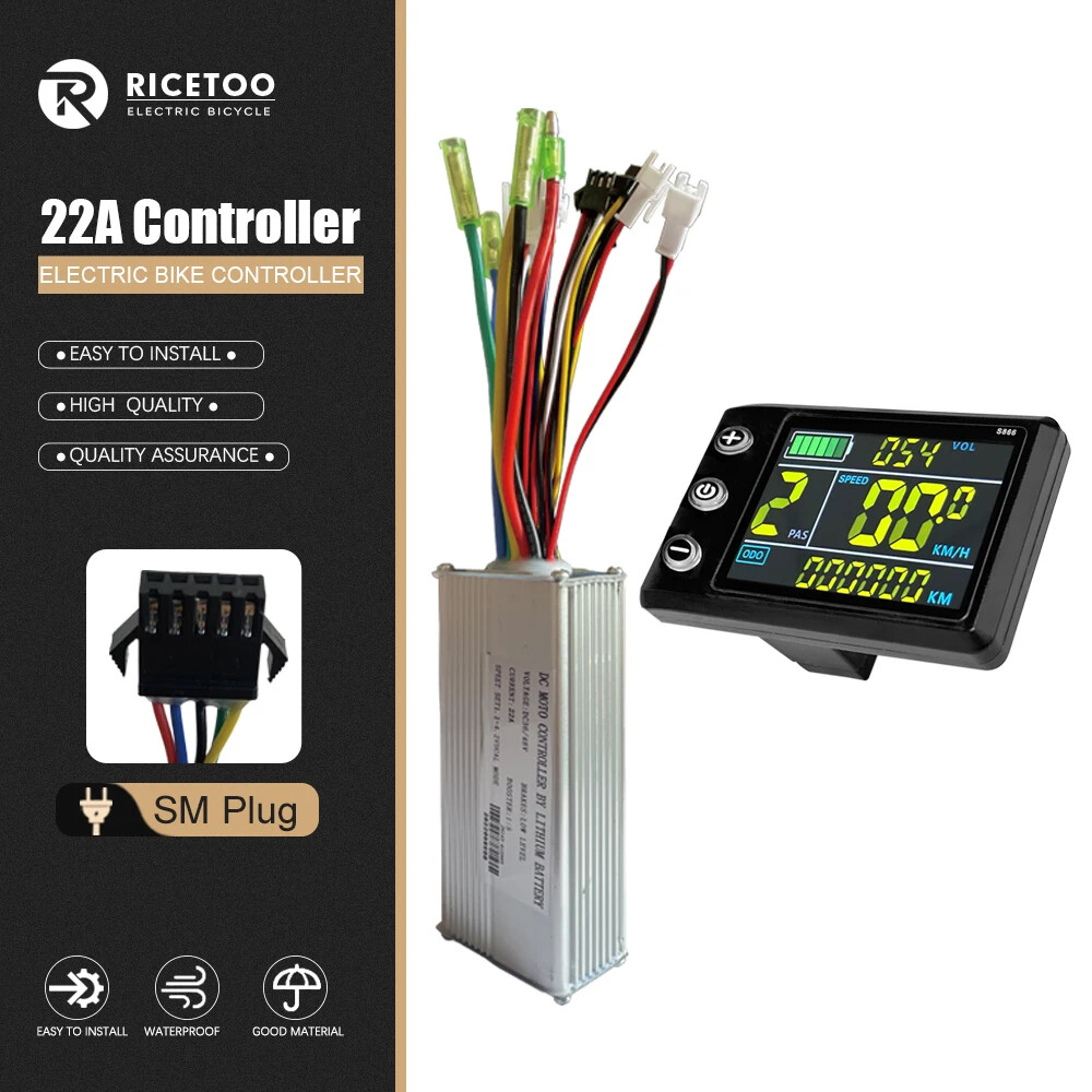 15A-35A E-bike Sinewave Controller 250W-1500W Brushless Motor S866 LCD Display