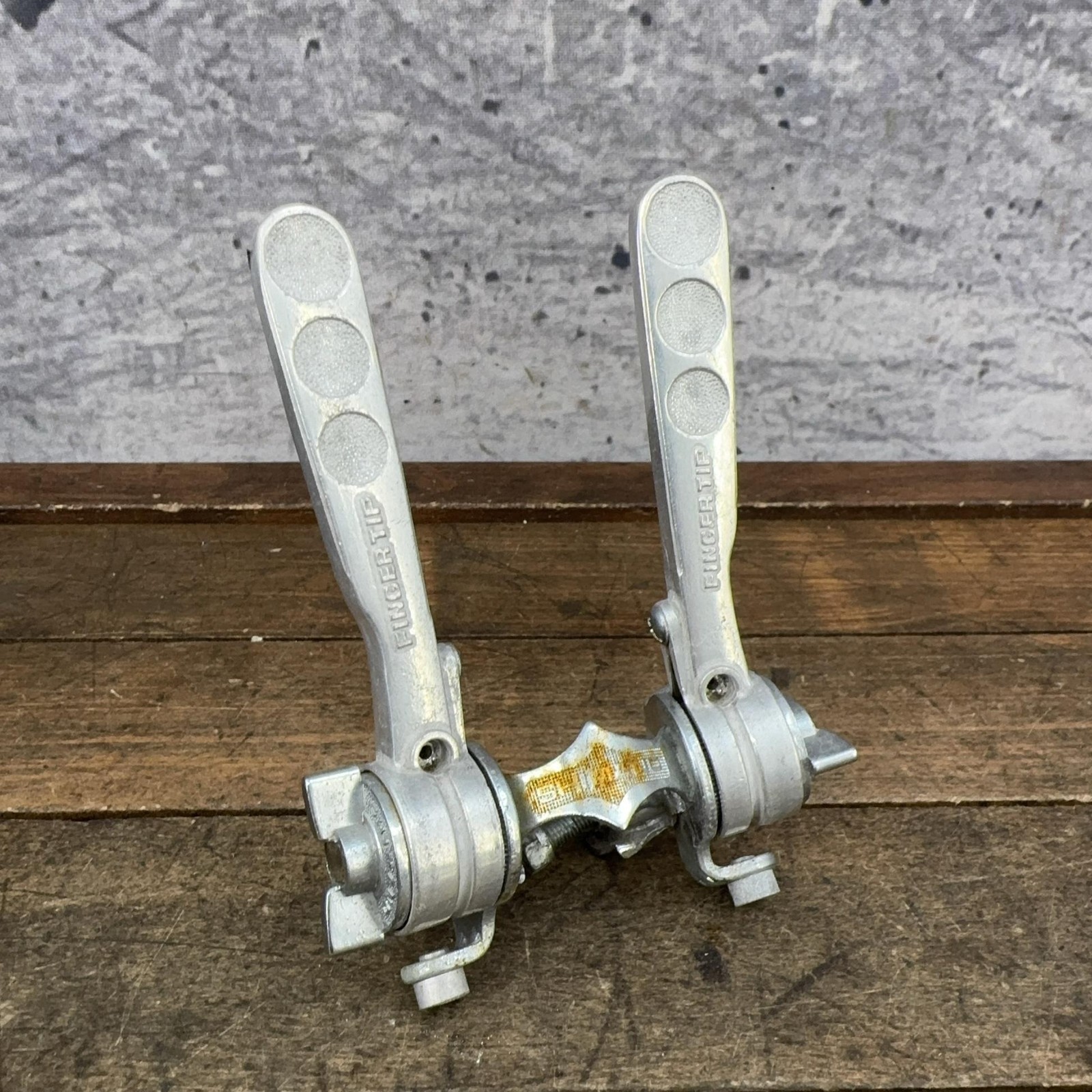 Vintage Shimano Fingertip Shifter Set Down Tube Clamp On Friction Levers 333 70s