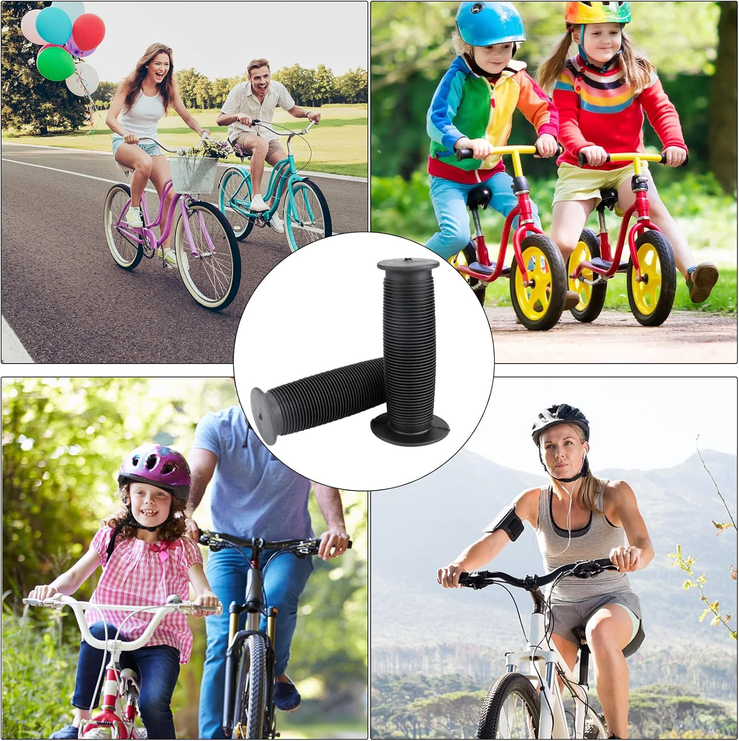 2 Pair Mini Kids Bike Handlebar Grips Non-Slip Soft Rubber Short Bicycle Grips