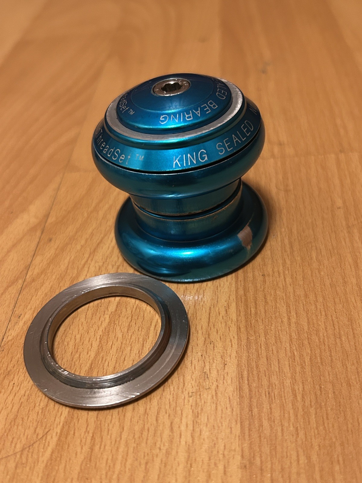Vintage Early 1990’s Chris King TURQUOISE 1-1/8″ NO LOGO Headset RARE 90s MTB 👀