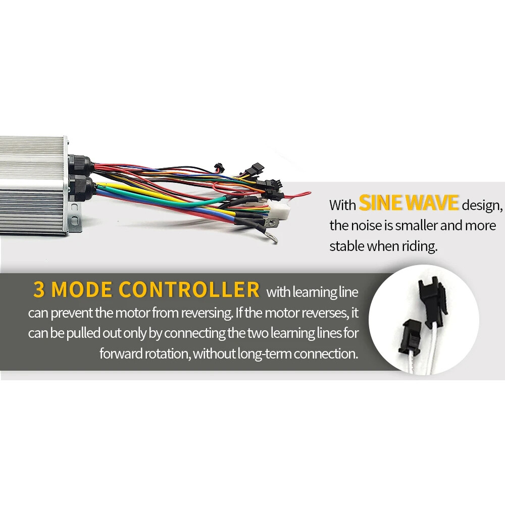 Ebike 36V 48V 30A Sinewave Controller+S966 LCD Display for 1000W Brushless Motor