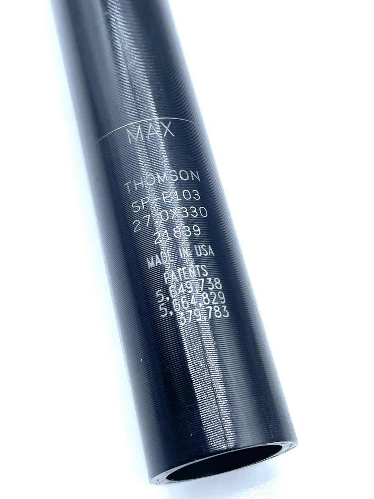 Thomson Elite Seatpost 27.0 x 330mm Black Zero 0 Degree SP-E103
