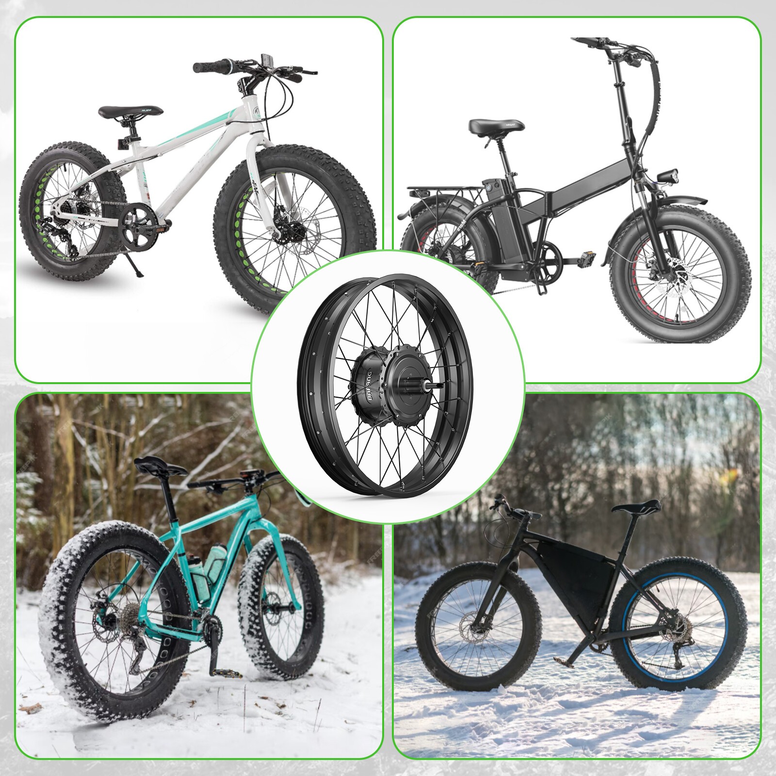 48V1000W Bafang Rear 26″ 20” Fat Wheel Hub Motor Bicycle Conversion Kit USA