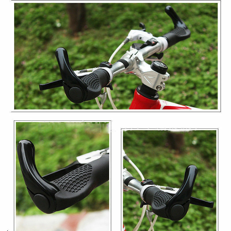 Bike Grips Rubber Mountain Bicycle MTB Handlebar Ergonomic Cycling Lock On Bar