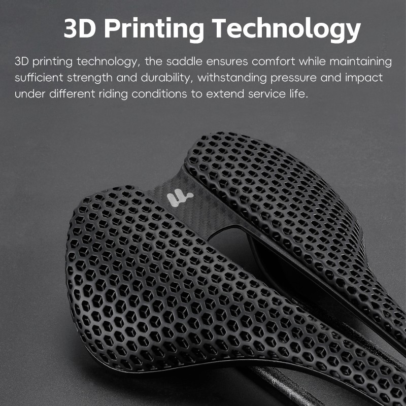 WEST BIKING 3D Printed Nylon Bicycle Saddle Hollow Racing Bike Seat Cushion