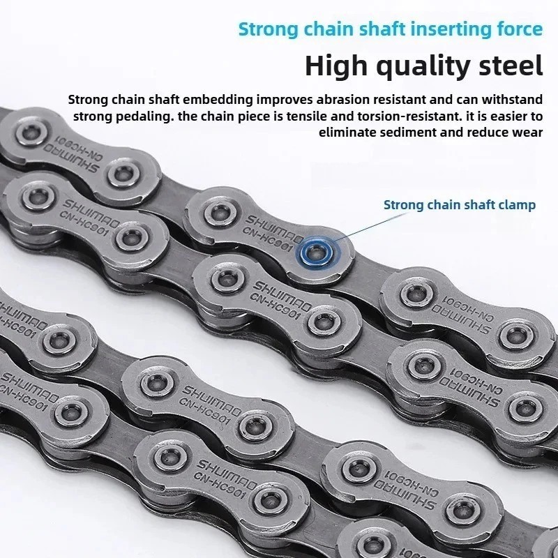 Bicycle Chain, 6 to 12 Speed 116-126 Links with Quick Links for MTB Bike