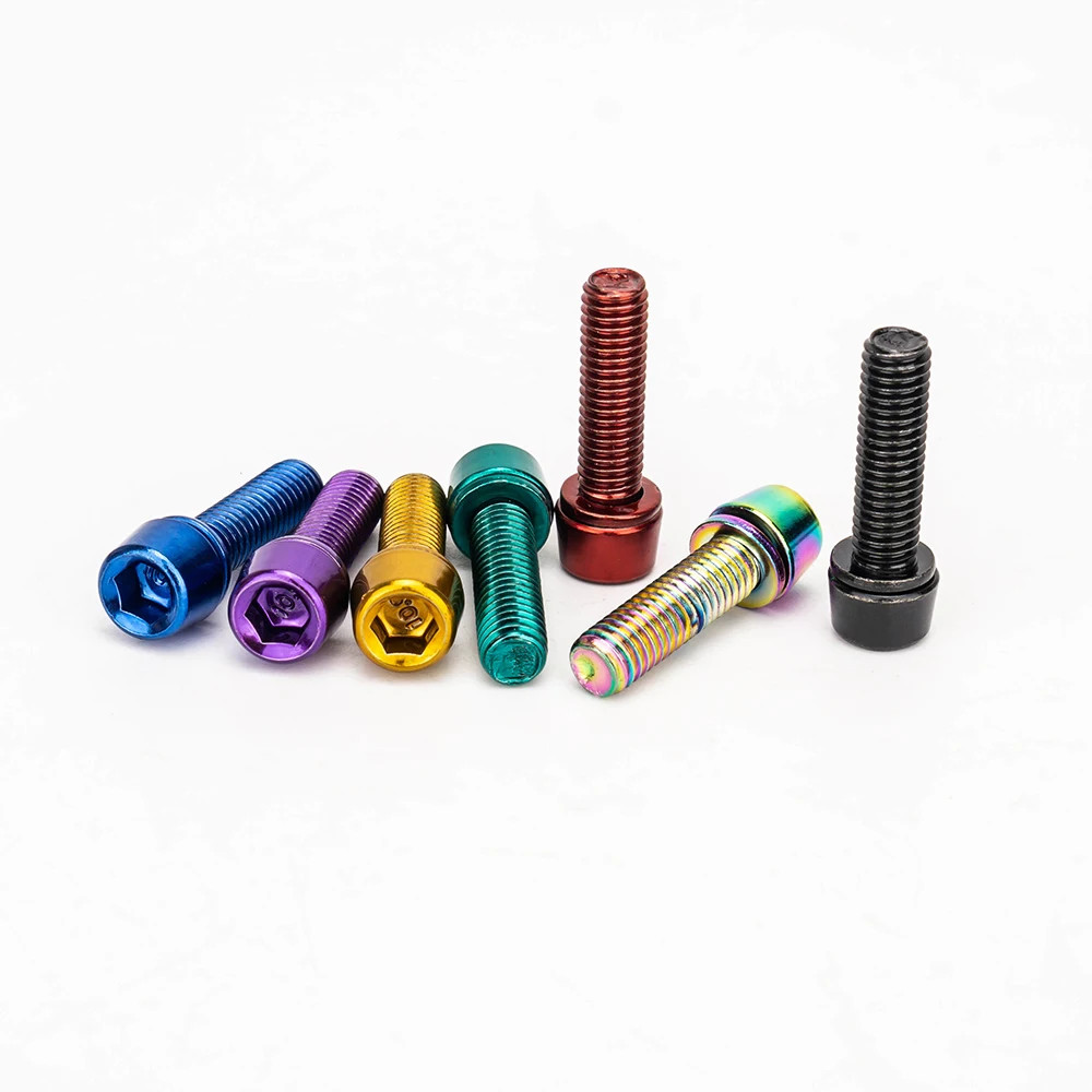 6PCS Bike Stem Bolts M5 M6 Handlebar Stem Screws with Washers MTB Road Bike