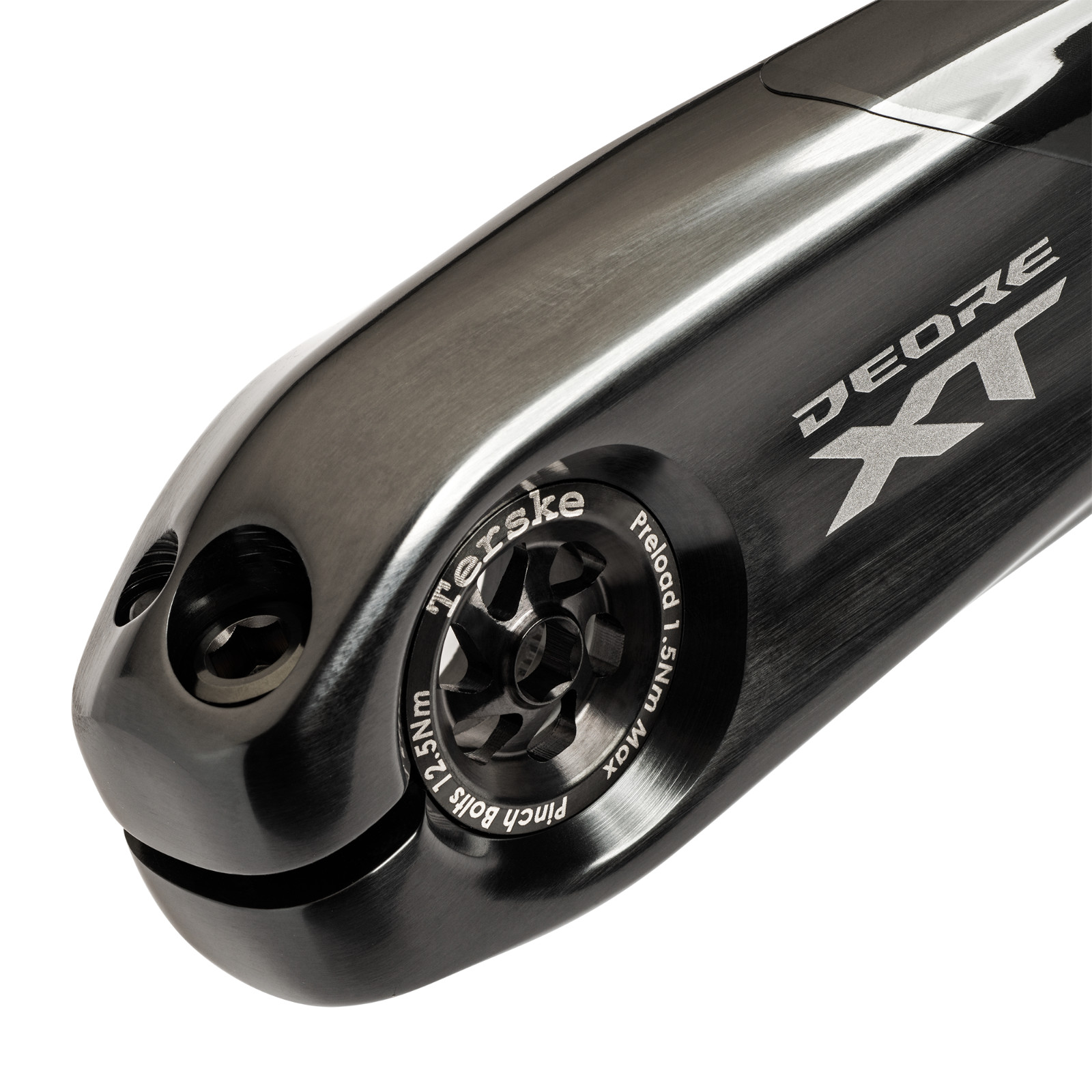 Black Titanium Preload Cap and Bolt Set for Shimano Hollowtech II Cranksets