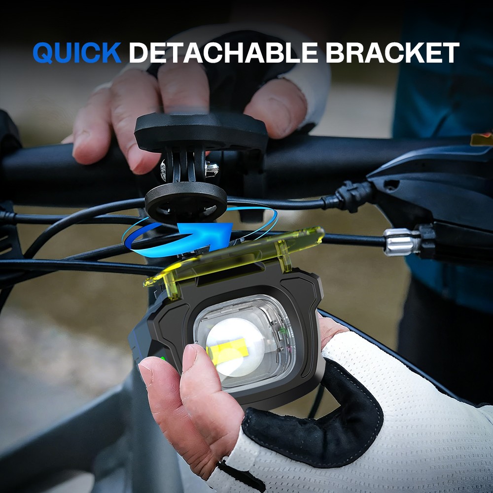 Bike Fog Head Light Wireless Remote Control Rechargeable Night Riding Headlight