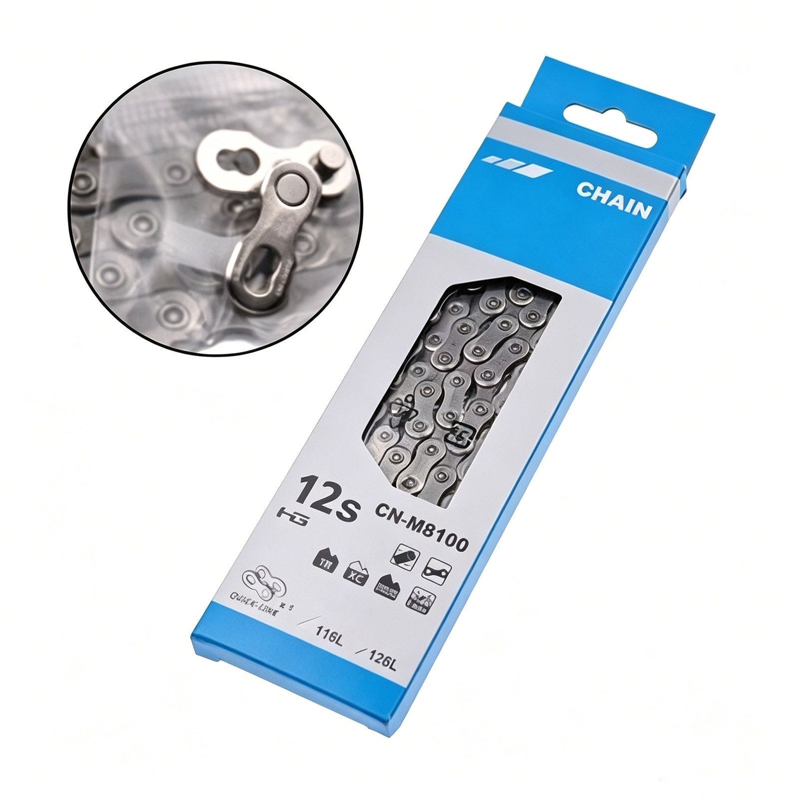 Shuimao CN-M8100 12-Speed Bike Chain 126 Links Deore XT Ultegra MTB E-Bike Chain