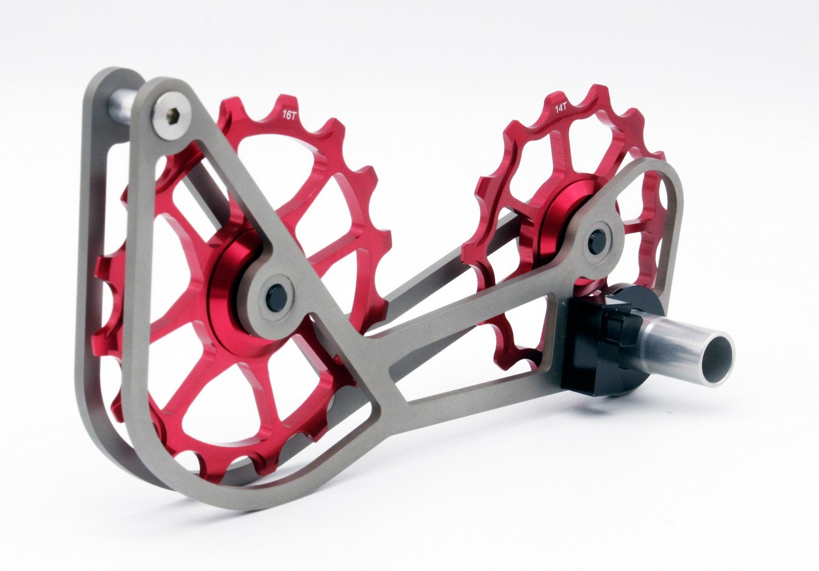 SwishTi Road Cycle Oversized Pulley Titanium Cage for Campy/Campagnolo Red
