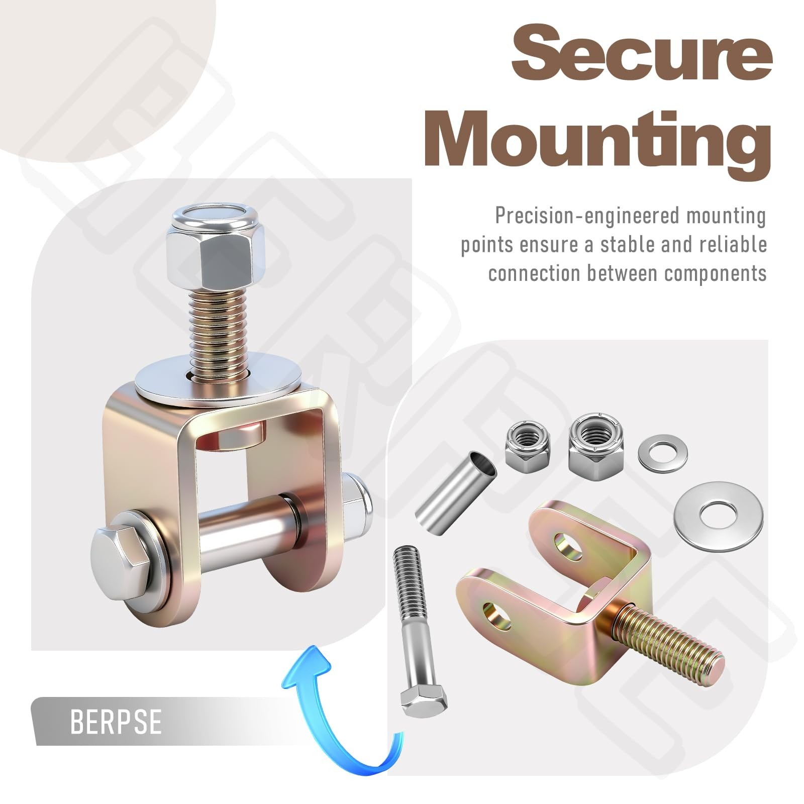 Heavy Duty Steel Shock Adapter Mount – Eyelet Conversion Mounts for Durability