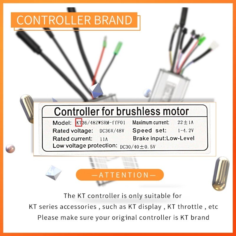 MTB Ebike KT Controller LCD LED Display 36V/48V 250W-1500W Electric Bicycle Part