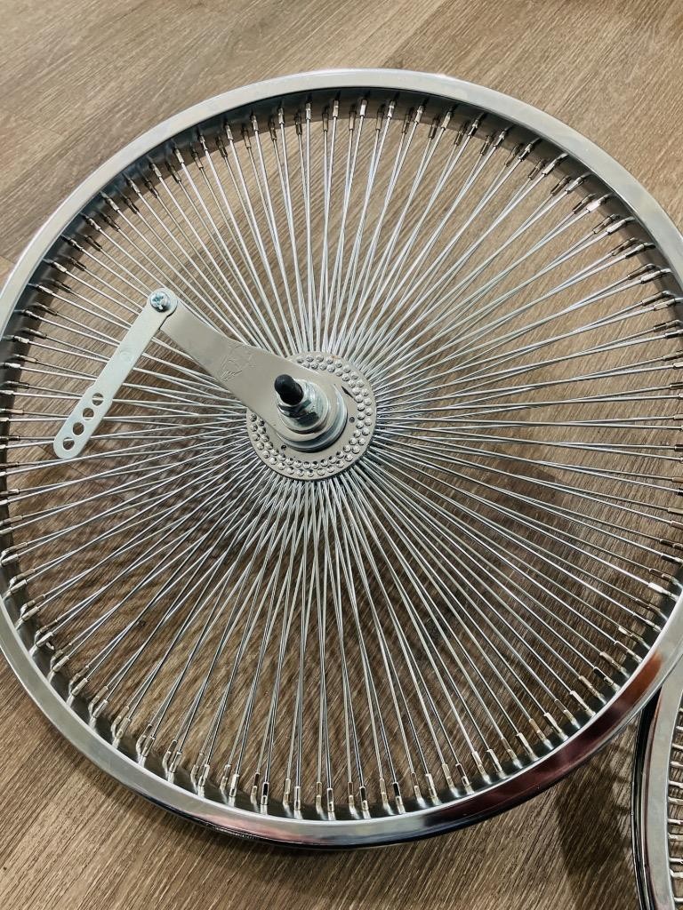 20″ Lowrider Bicycle Dayton Chrome Wheels 144 Spokes Front & Rear Pair 140