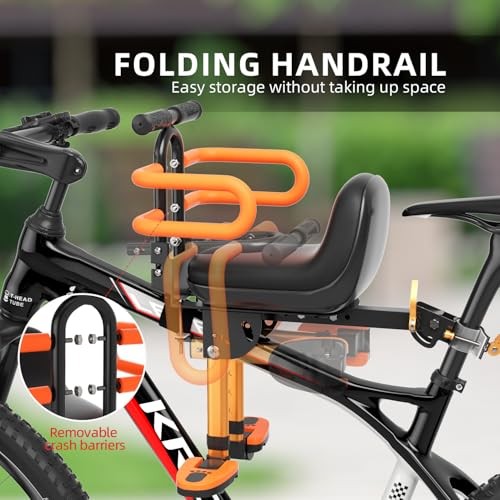 Child Bike Seat with Guardrail High Cushion for 1-3 Years