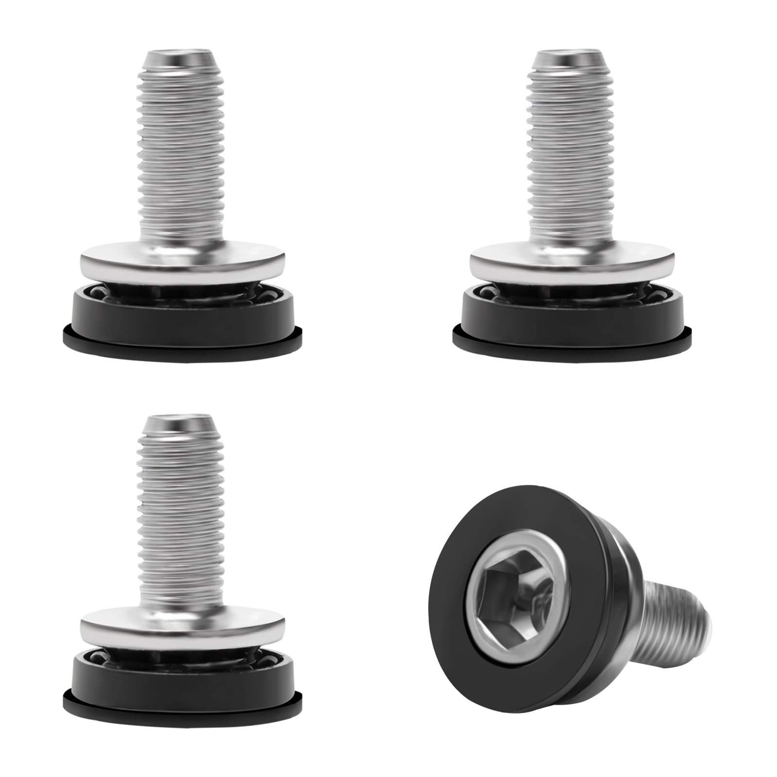 Bike Hex Crank Arm Fixing Bolts, Bolt 8mm, Medium, 4 Pcs