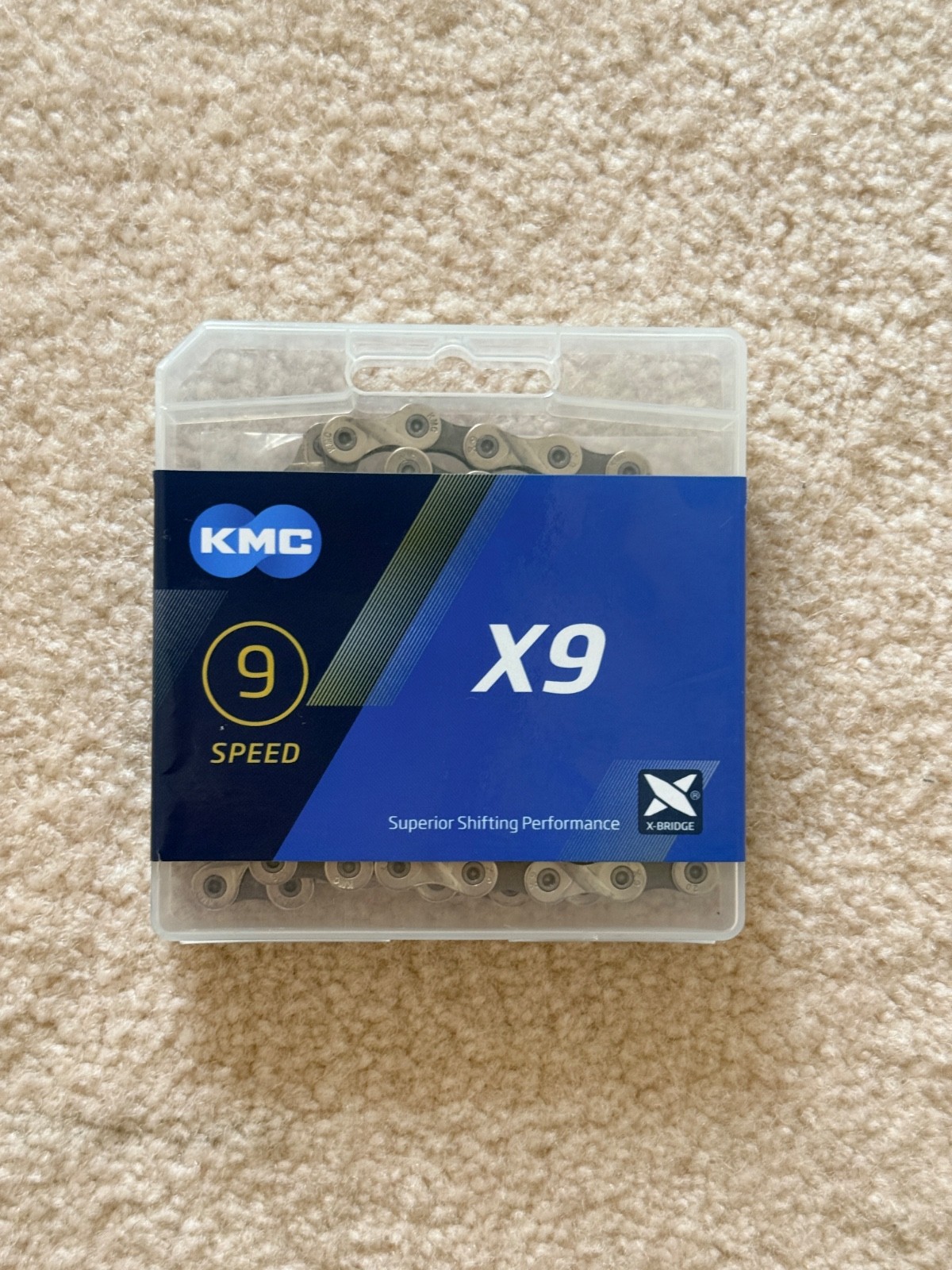 KMC X9 9 Speed Bike Chain 1/2″ x 11/128″ 116 Links