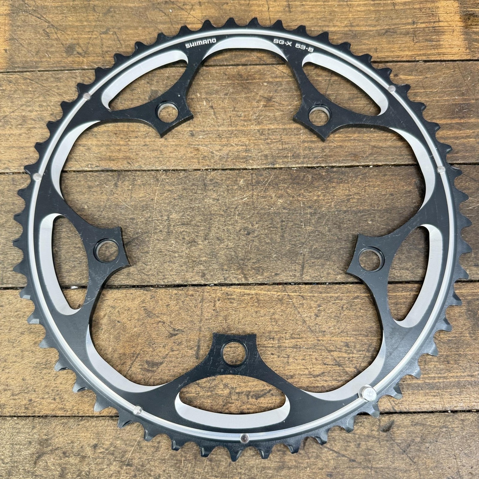 Vintage Shimano SG-X 53T Chainring NOS 130 BCD 5-Arm Black Road Bike 53 Tooth
