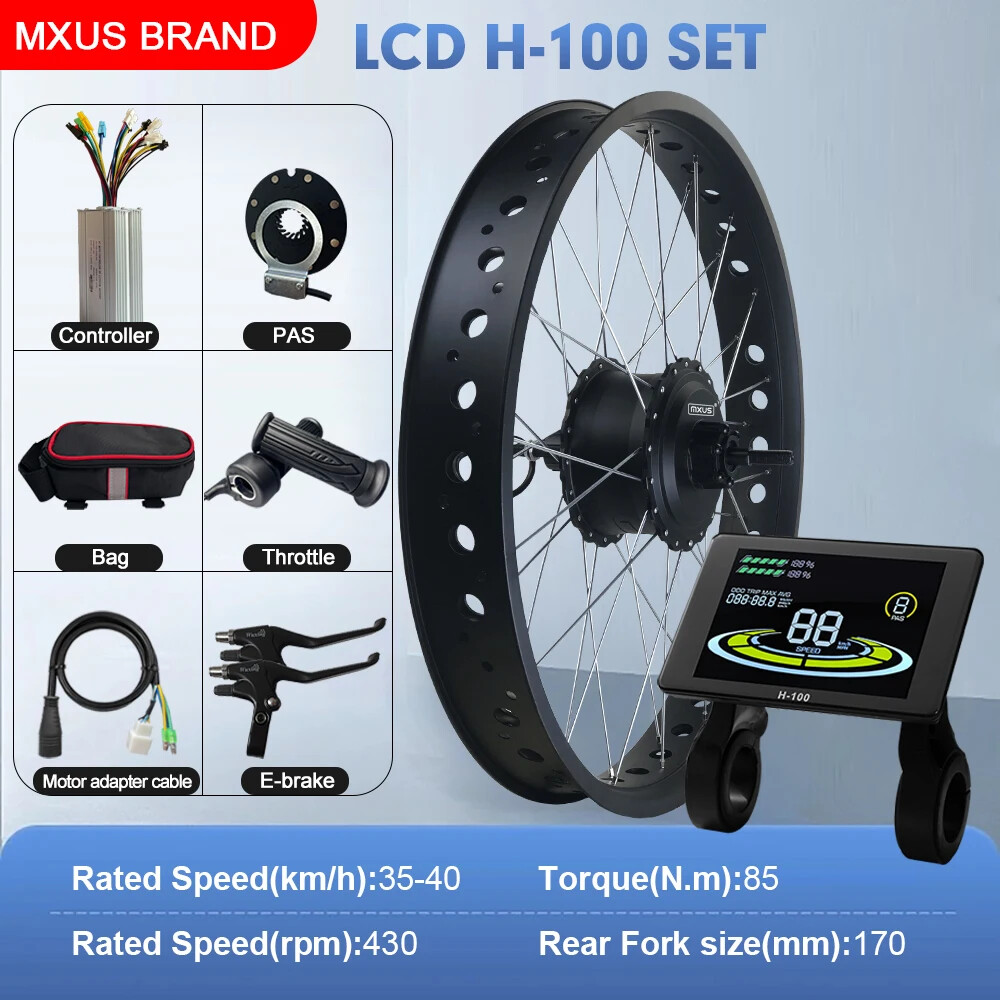Snow E-bike Fat Tire 48V 750W Brushless Rear Cassette Hub Motor Dropout 170mm