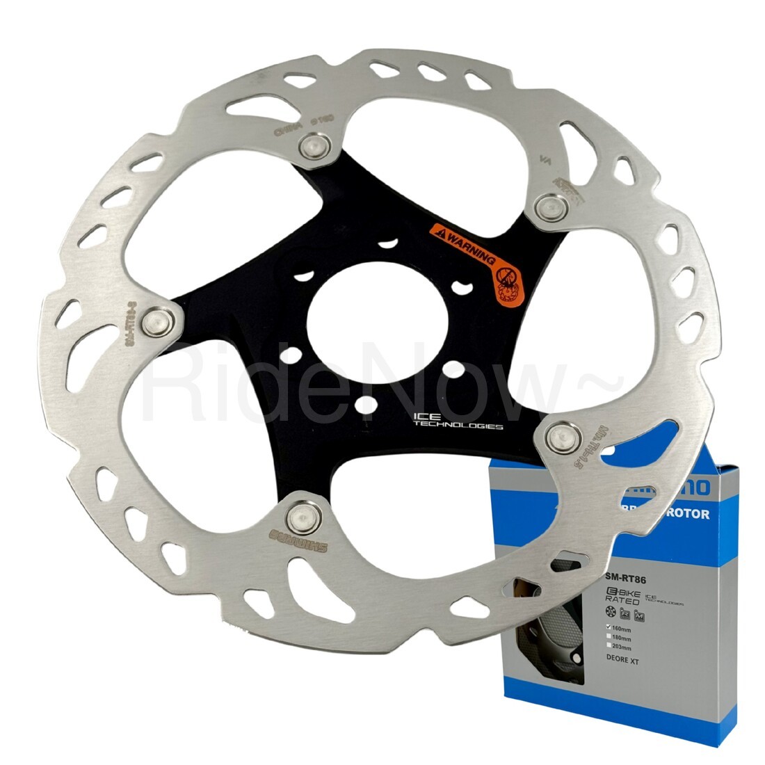 Shimano Deore XT SM-RT86 MTB Bike Disc Brake Rotor RT86S 160mm 6-Bolt IceTech