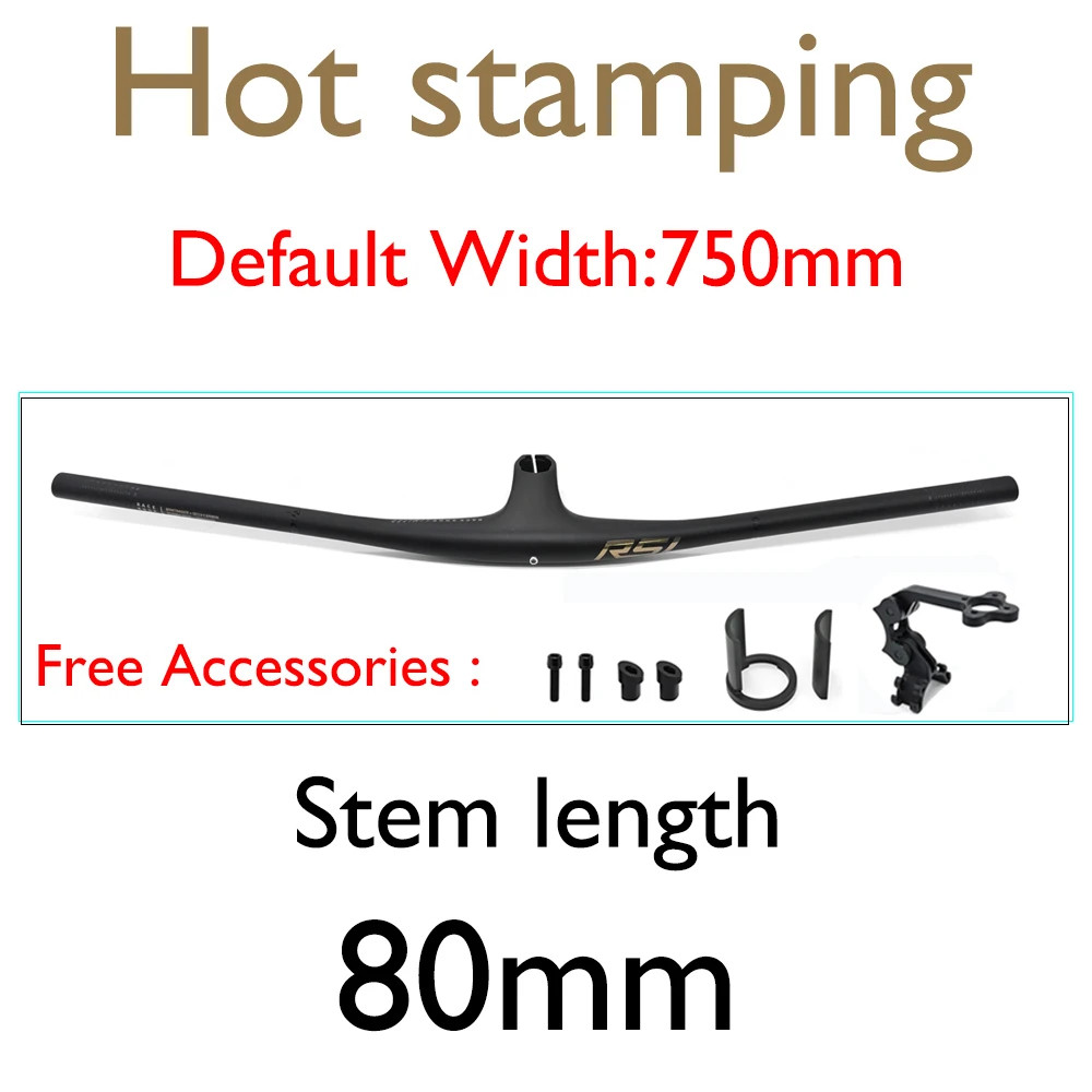 MTB Bike Integrated Carbon Handlebar -13° Stem with Computer Mount For XC/AM/FR