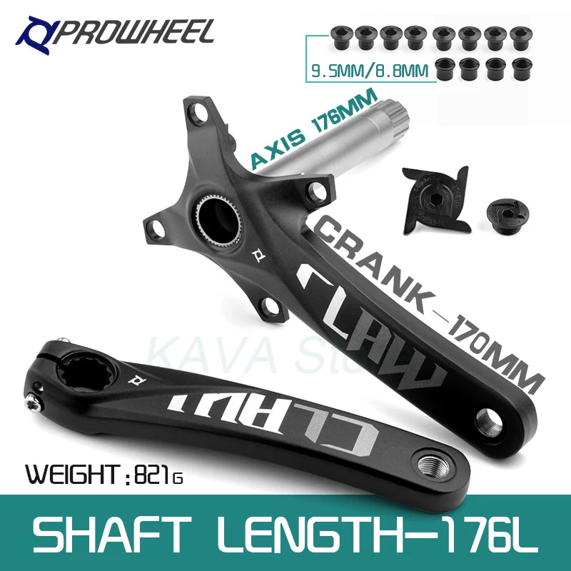 Snow Bike Crankset 170mm Fat Tire Bicycle Crank Arm with Bottom Bracket Parts