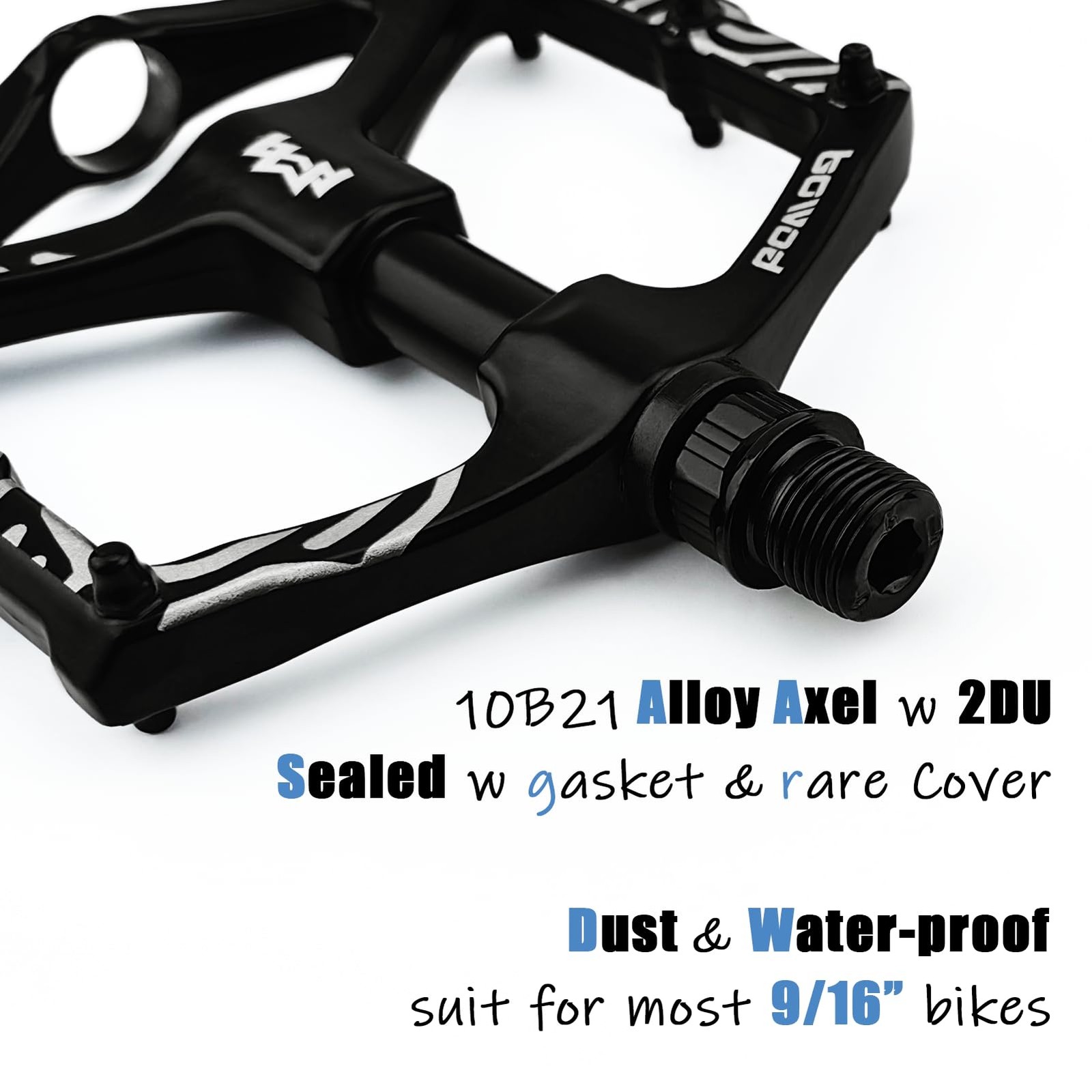 Bike Pedals Mountain Bike Adult, Large Clipless Bicycle Pedals, Lightweight M…