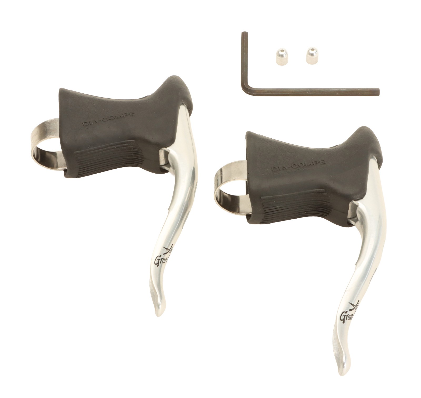 Dia-Compe AGC 250 Aero Brake Levers PAIR AGC250K 23.8mm Clamp Black Hood NEW NOS