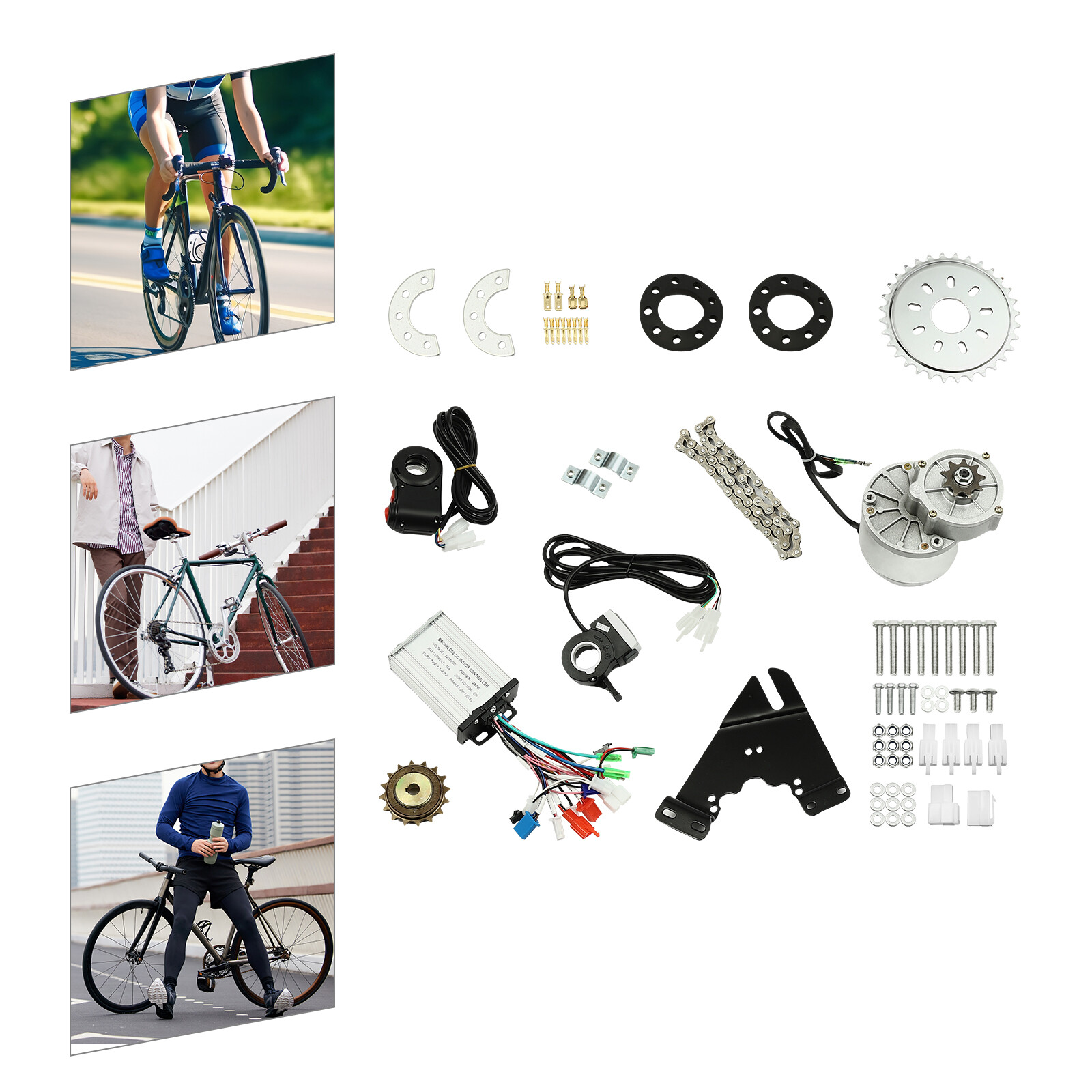 Electric Bike Conversion Kit E-Bike Mountain Bike Conversion Motor Freewheel Set