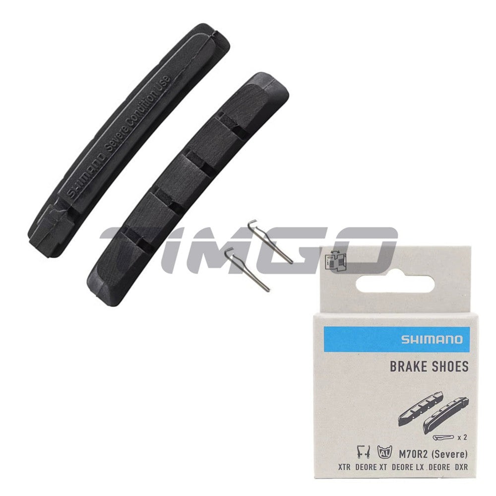 Shimano M70R2 MTB V-Brake Caliper Shoes Cartridge Inserts Brake Pad XTR XT LX