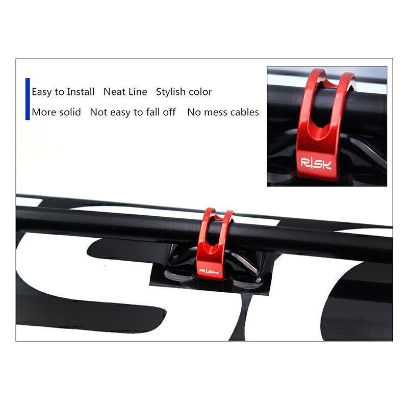 5PCS Aluminum Alloy Bicycle C-Clips Hose Buckle Brake Line Frame Organizer Tools