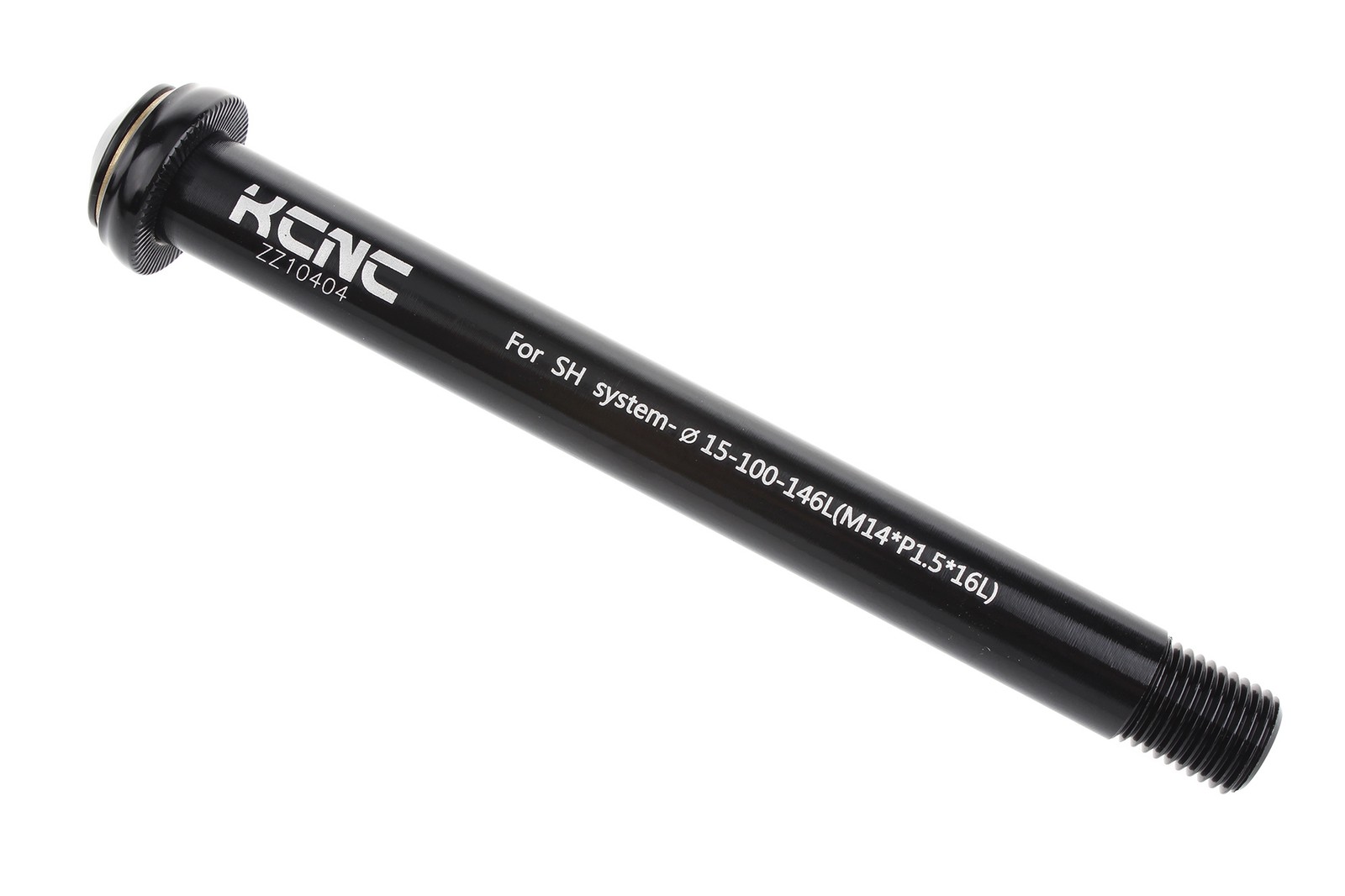 KCNC KQR08 Front Thru Axle 15x100mm for Shimano FOX M14x1.5 Black CNC Skewer