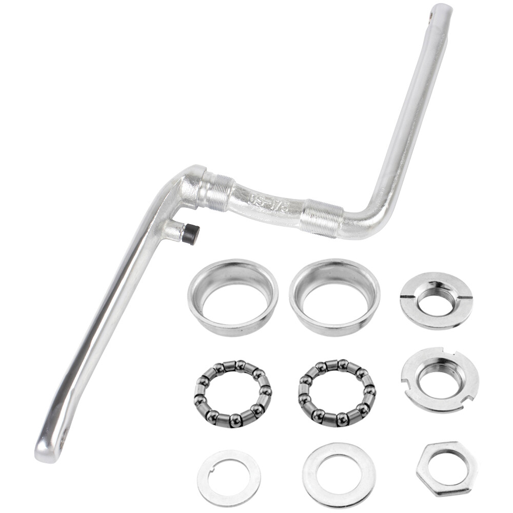 PRO+ 6 3/4″ (170MM) BICYCLE STEEL HEAVY-DUTY ONE-PIECE CRANK CHROME W/ B.B.