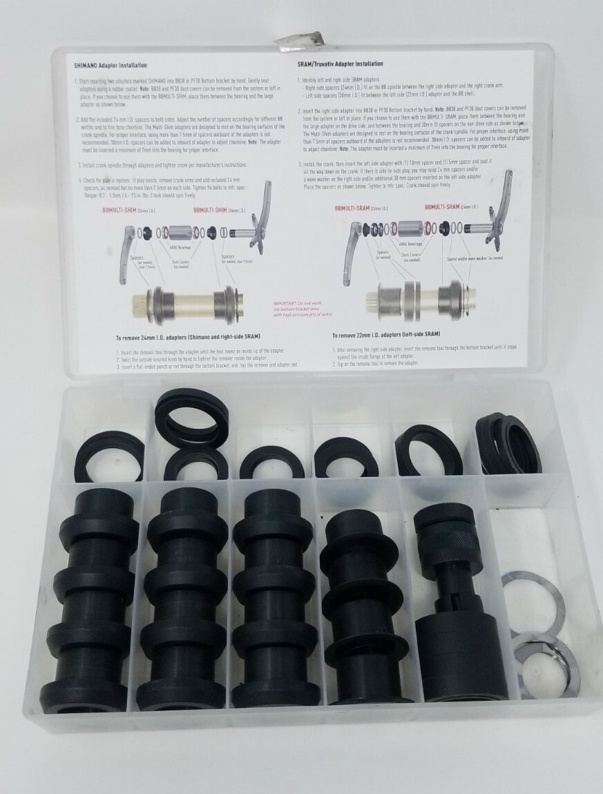 Wheels Manufacturing BBMULTI-KIT Bottom Bracket Adapter Shim Kit 64-Piece
