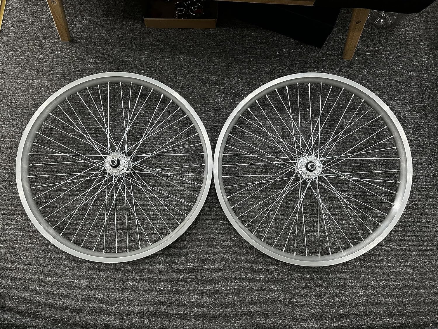 26 Inch x 2.35-3.5 Tire Spoke Wheelset 48x12G, Double Layer Alum Bike Wheel Set
